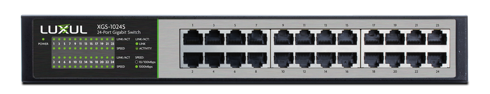 24 port gigabit flex mount switch xgs 10244