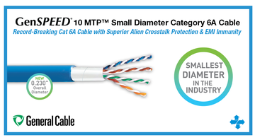 Small Diameter CAT 6A Cable by General Cable